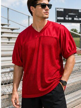 Rawlings Red Mesh XL Football Practice Jersey Athletic Fan Shirt